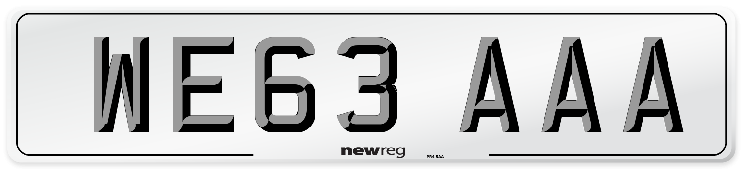 WE63 AAA Number Plate from New Reg